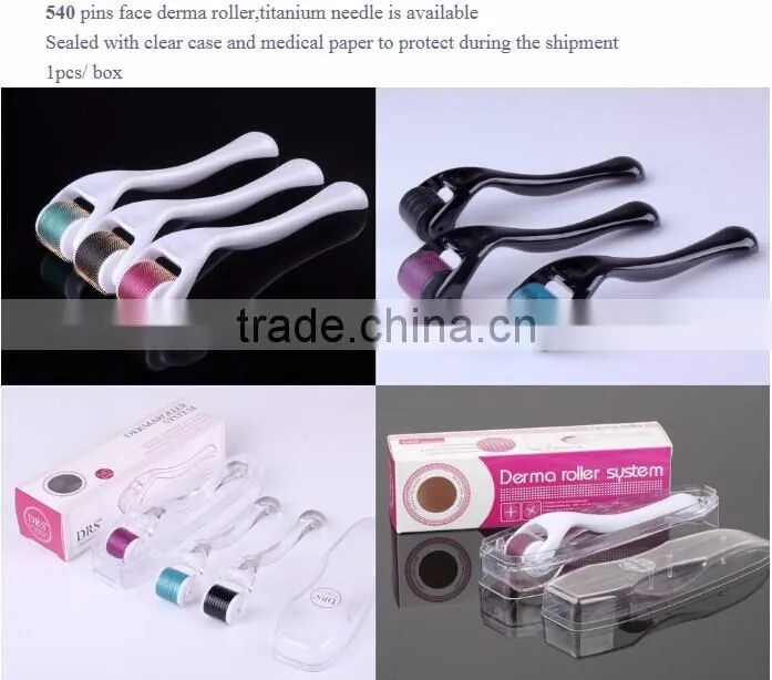 540 Titanium derma roller,skin roller, face roller Needles Derma Micro Needle Skin Roller Dermatology Therapy Microneedle