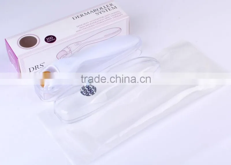 Good quality& Best price !! 200 needles replaceable head derma roller, microneedle roller,skin roller -L012