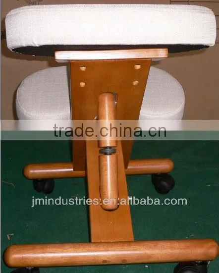 Adjustable Wooden Lift Kneeling Stool&Chair with rolling wheels