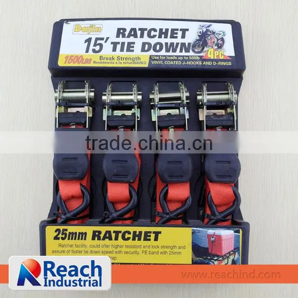 Ratchet Tie Down SET 4PCS