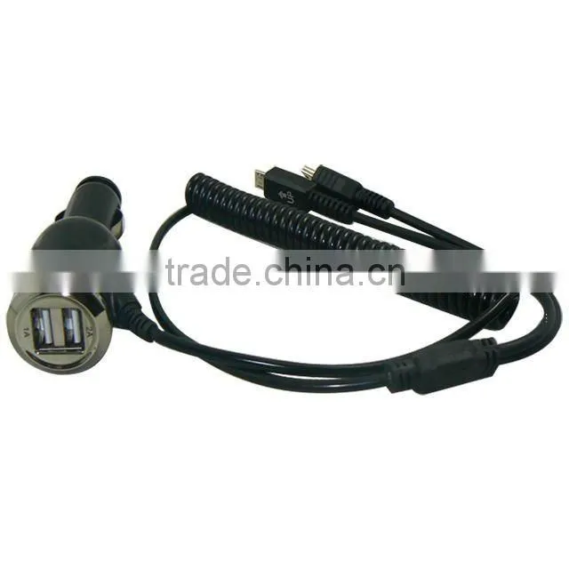 Micro USB 5 Pin to Dual USB Port Car Charger 5V 3.1A for Amazon Kindle Fire/Nook Color/ Nook Tablet/ HP Touchpad