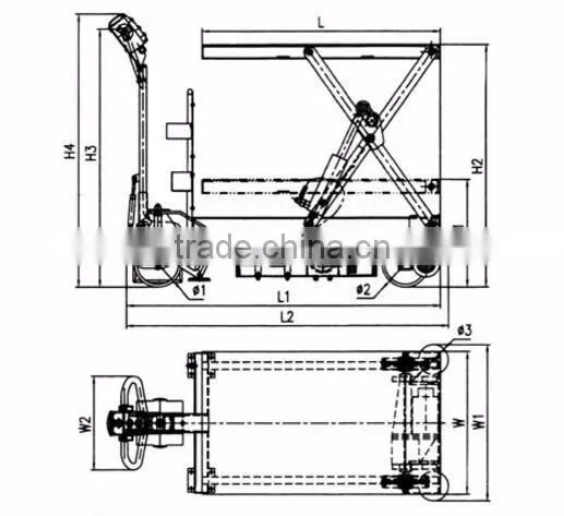 500kg Movable Electric Lifting elevator