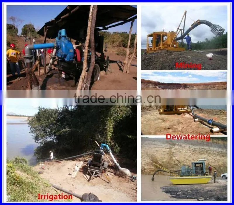 Centrifugal Semi-open Impeller Diesel Water Pump