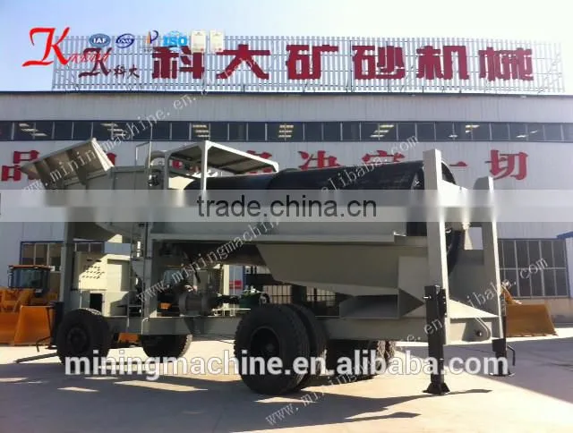 Mobile gold trommel screen