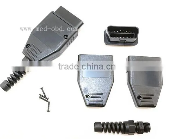 OBD2 J1962m Male Connector with Enclosure and Cable Strain Relief