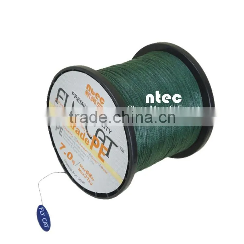 20LB 100M dark green color PE braided fishing line