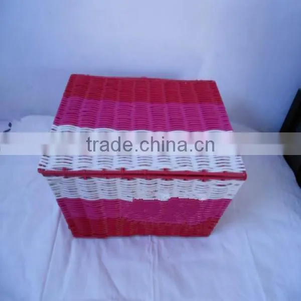 Cheap colored plastic storage baskets from Linyi JiaYu manufacturer