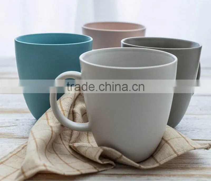 500ml matte ceramic mug with handle