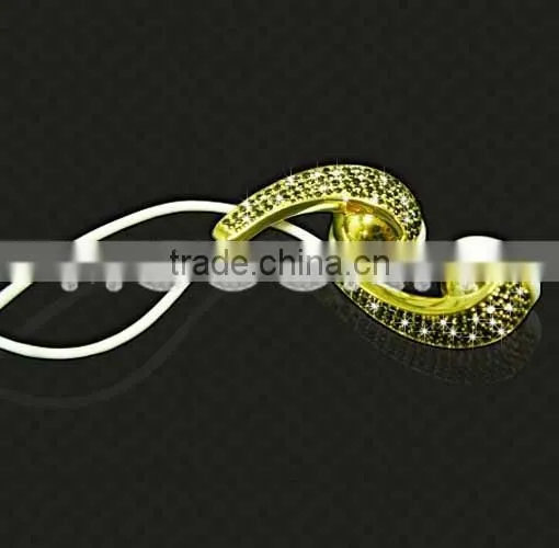 For iphone5/6/6s/plus in-ear earphone, luxury earphone with crystal for music,luxury earphone