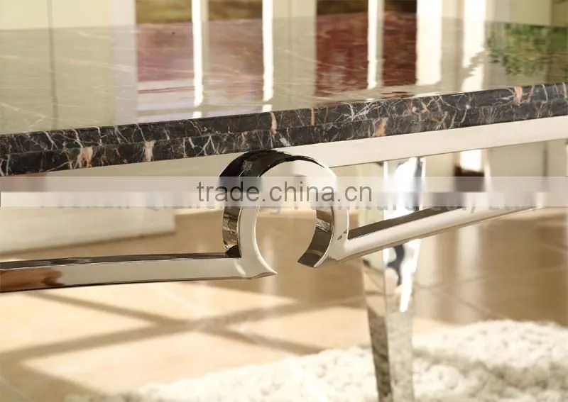 modern stainless steel dining table for hotel dining room