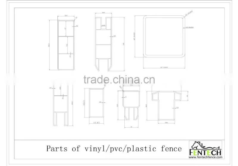 Made in China High Quality Cheap Vinyl/Plastic/PVC/UPVC Fence Profile Factory