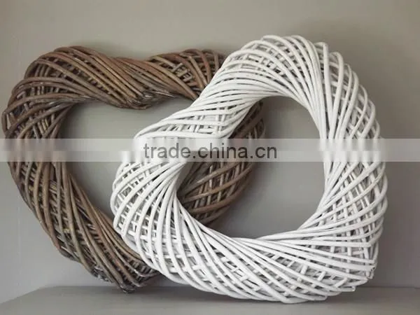 Christmas wicker hanging heart / wicker hanging wreath for wedding
