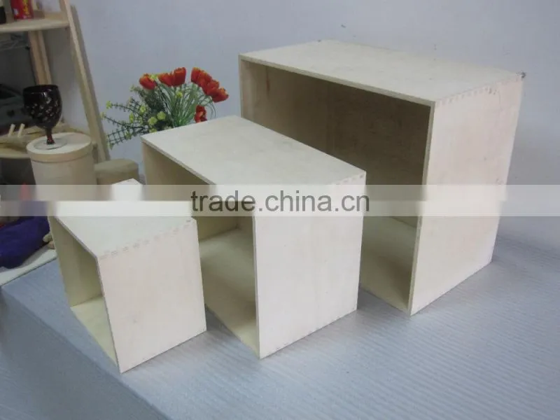 Unfinished Wood Box Without Lid Best Selling wood art craft