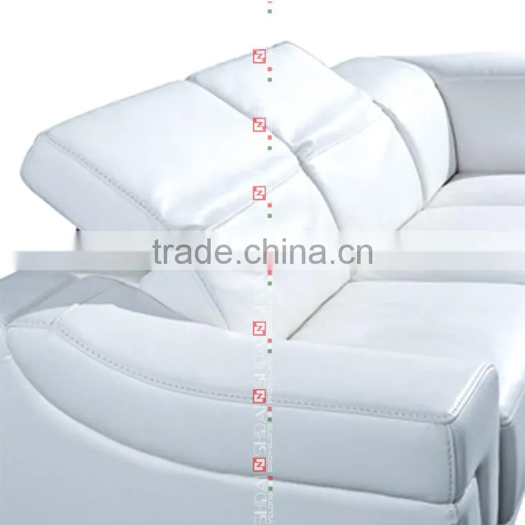 cream leather recliner sofa, modern recliner sofa, french recliner sofa 968