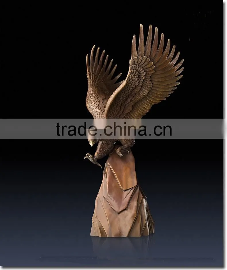 High quality home decoration metal crafts bronze outdoor eagle statues