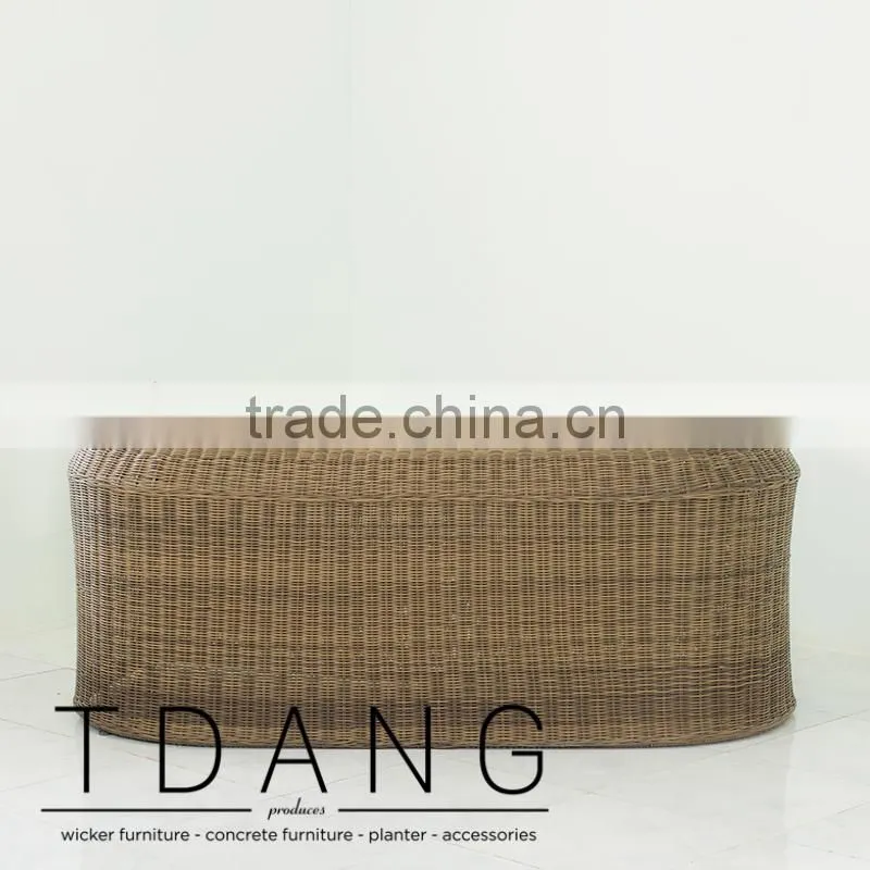 Regatta Wicker Loveseat- Top sale wicker synthetic rattan sofa love seat