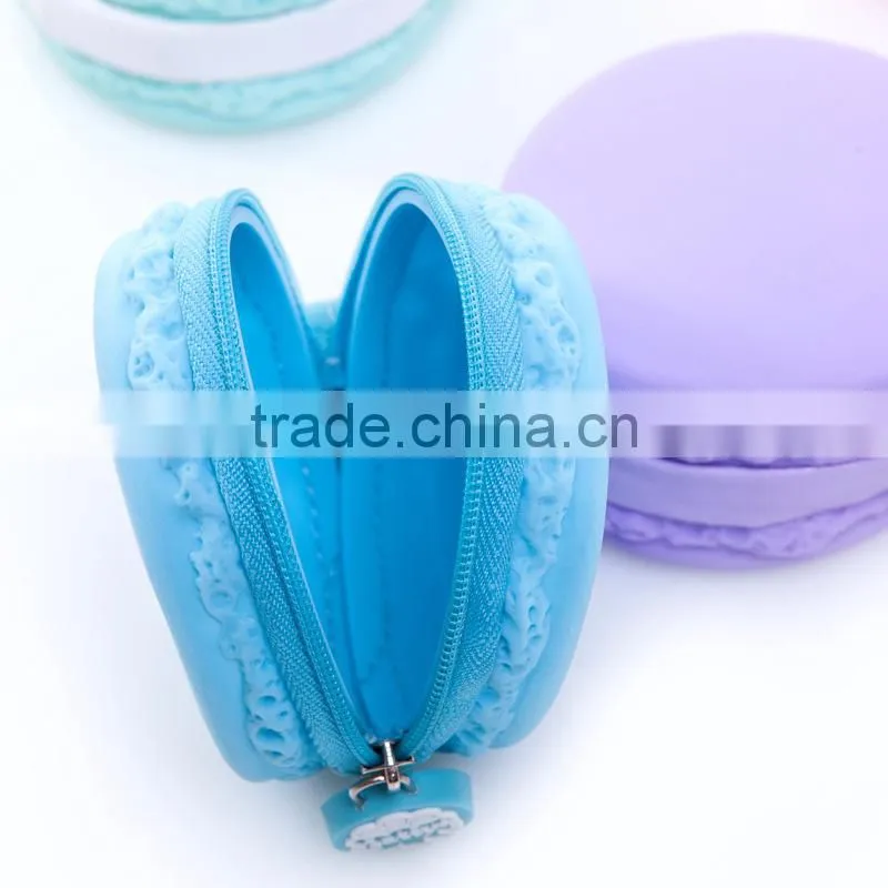 2015silicone Macaron wallet Hot-selling fashionable silicone money pouch and silicon wallet