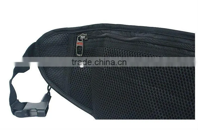 Black Nylon Waist Outdoor Bottle Bag