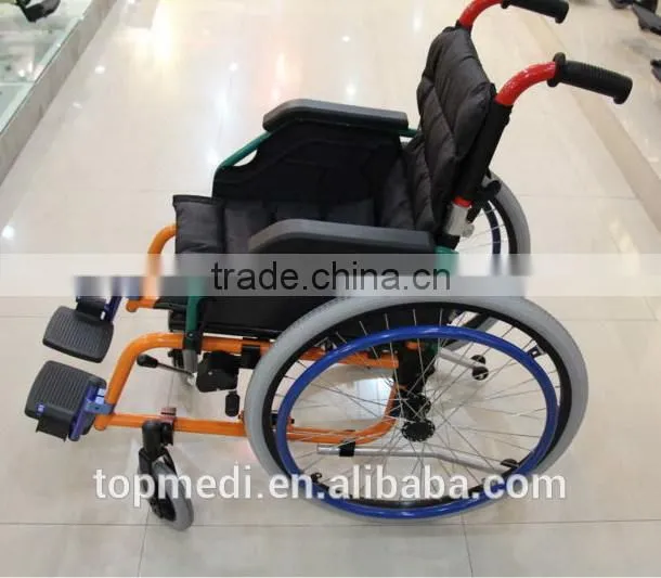Topmedi homecare folding manual aluminum light wheelchair for disabled children