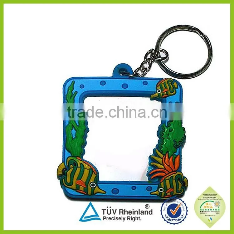 2016 promotional custom made 3d soft pvc rubber keychain