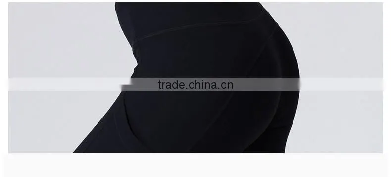 Sexy mesh insert yoga pants with hidden zipper pocket gym wear