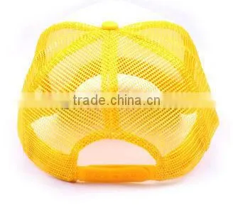 Fashion sport 5-panel plain cotton mesh baseball cap and hat with custom design