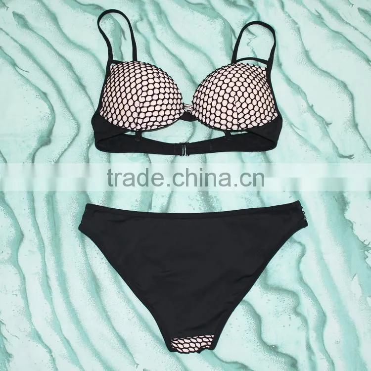Black Women Crochet Bikinis Sexy Cups Classy Swimsuits