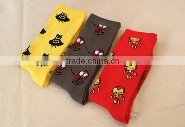 2015 the Avengers personality tide Lovers in tube socks marvel DC series of the same paragraph socks for men and wome EML-9-2041