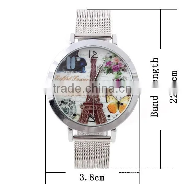 2015 hottest 100%Brand New romantic Eiffel Tower lover watch fancy women watch