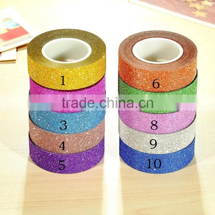 1.5cm*10m multicolor Glitter Washi Tape for DIY