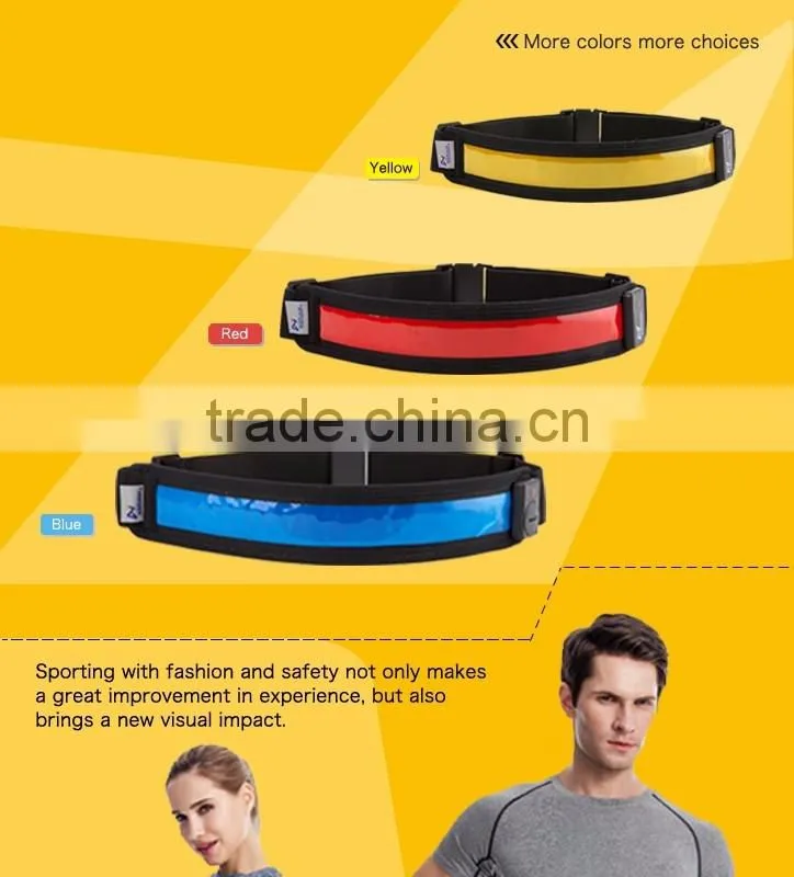 Sport running belt LED reflective night waist band