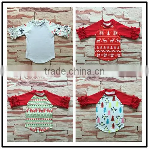 Yiwu factory prices are wholesale manufactures children clothes girl fashion Personalized Christmas outfit