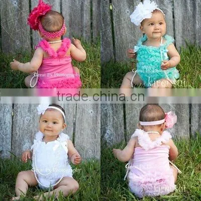 Neborn Baby RED Ruffles Pettitop with Panties 2 Pcs Set