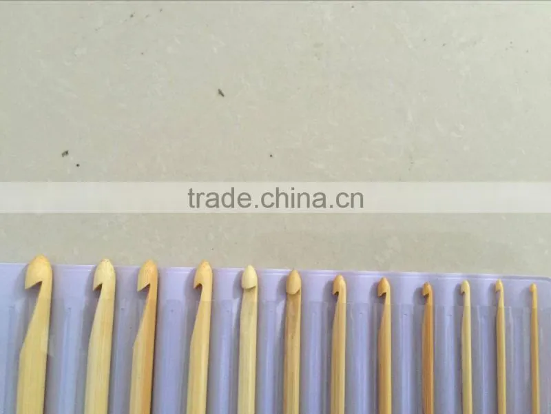 custom bamboo wooden crochet hook set for knitting