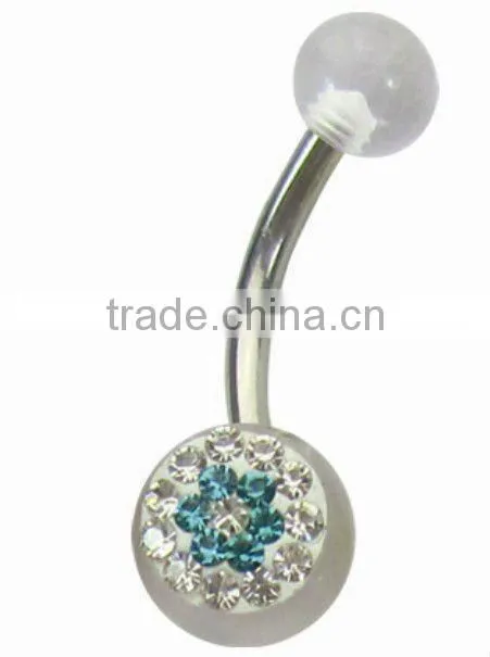 Body piercing jewelry crown pattern