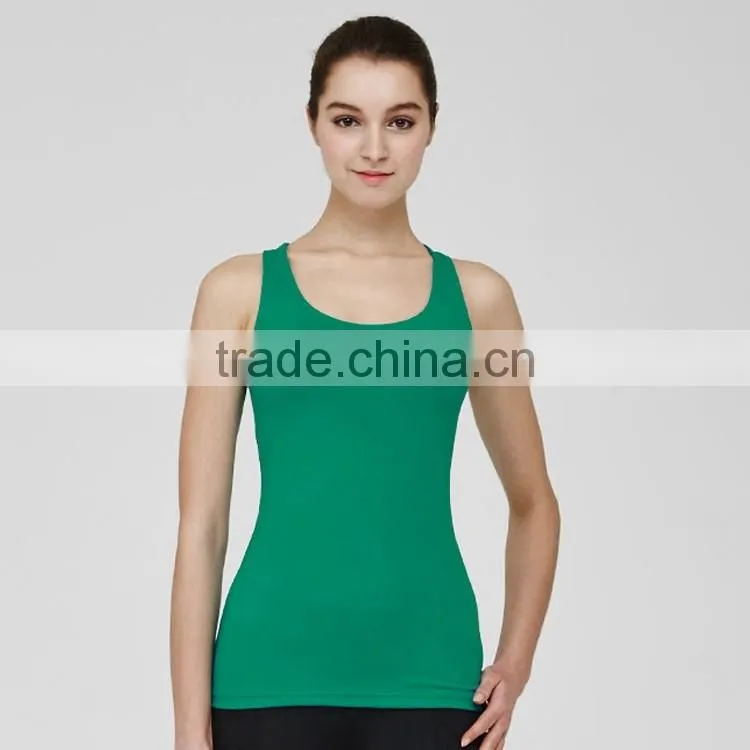 Green fitness gym vest lightweight racerback spaghetti strap cami yoga tank top women
