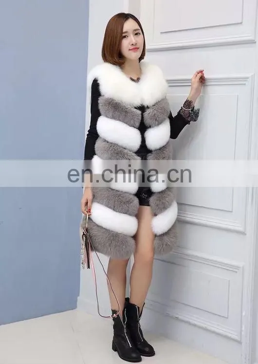 2015 Top Grade 100% Real Fox Fur Vest Natural Fur Vests Fox Fur Waistcoat