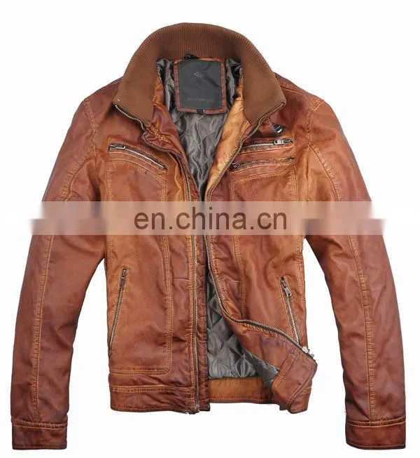 2015 new model designer wholesale leather jacket