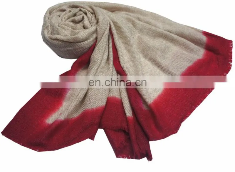 Ombre Herringbone pashmina wool shawl SMH