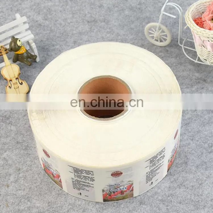 Eco friendly adhesive colorful printing plastic sticker for cosmetic spray packaging