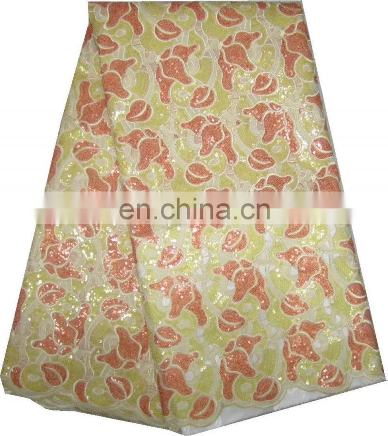 african fashion french lace/organza lace/sequin lace (FL521)