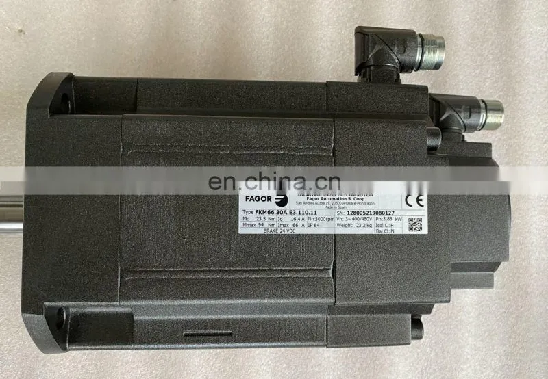 3.83KW Cheap Fagor AC Servo Motor Drive with Brake FKM66.30A.E3.110.11