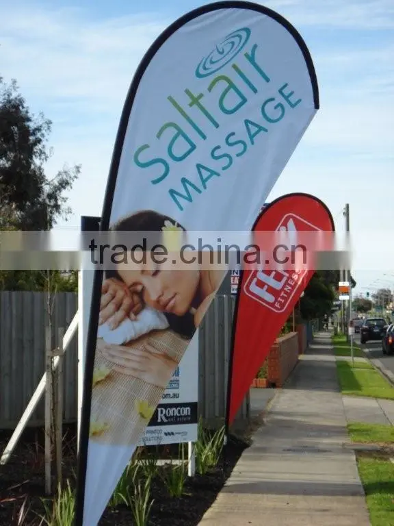 fabric single/double side advertisng beach flag