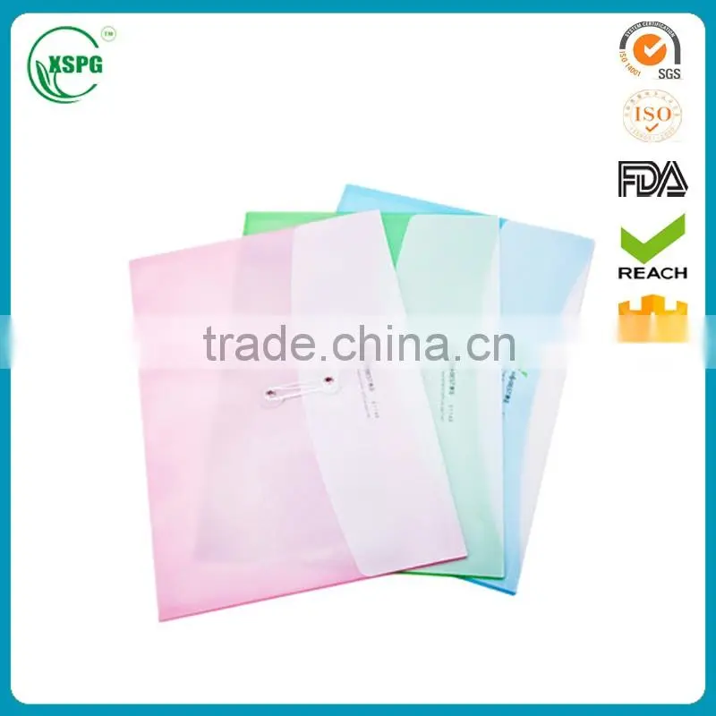 button pvc plastic document file folder bag