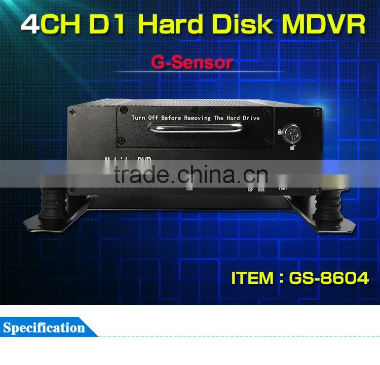 4CH Full D1MDVR, H.264, Play Back, Bus DVR,Hard Disk Mobile DVRS,IO,G-sensor