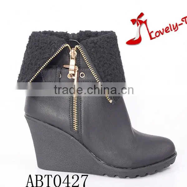 Factory selling woman climbing boots woman boots 2015 with back tassel zipper