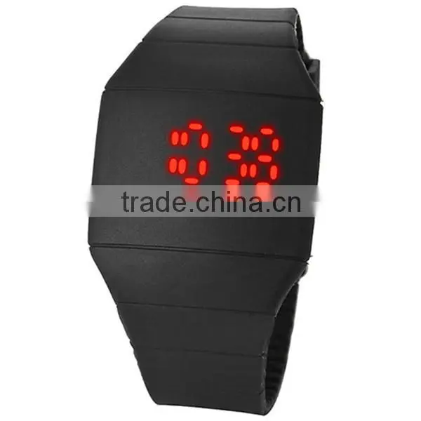 Silicon watch waterproof popular mens led digital watches