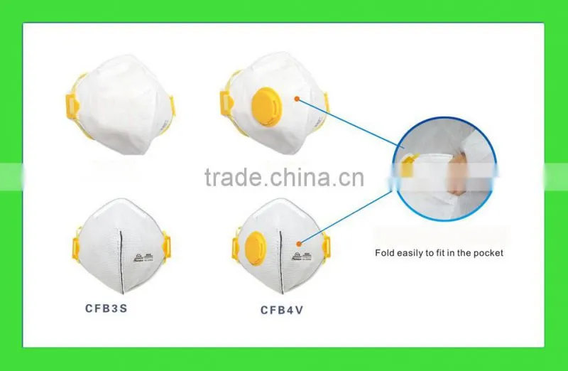 Foldable design particulate n95 respirator with valve