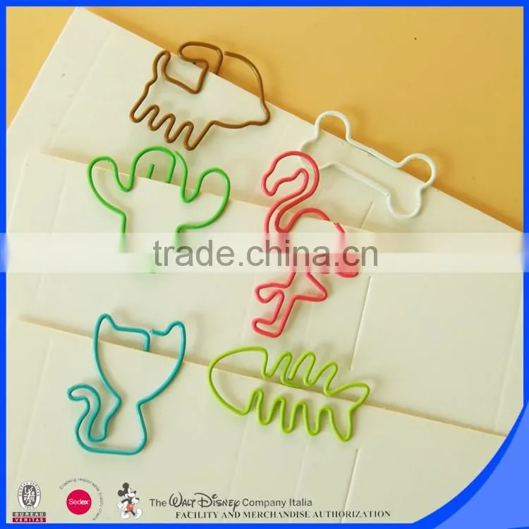 Customized museum products flamingo paper clip cute animal shape
