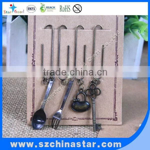 Wholesale kinds of antique copper paper clip customized shape